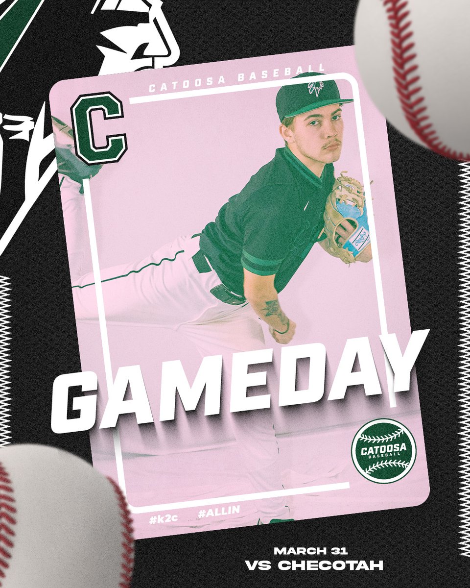 It’s Game Day for Catoosa Baseball!
⏰ 5:00 PM
🆚  Checotah
📅 March 31
📍Tony Martray Baseball Field, Catoosa Ok
