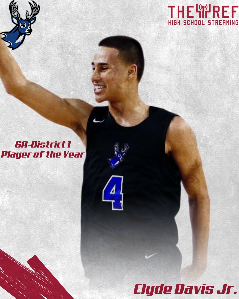 Deer Creek guard Clyde Davis Jr. (<a href="/Clyde_Davis4/">Clyde Davis</a>) has been named 6A-District 1 Player of the Year.

Davis Jr. helped lead the Antlers to a 6A State Title ‼️
#okpreps 
<a href="/AntlerAthletics/">Deer Creek Athletics</a> 
<a href="/Deercreekbball/">Deer Creek High School Basketball</a>