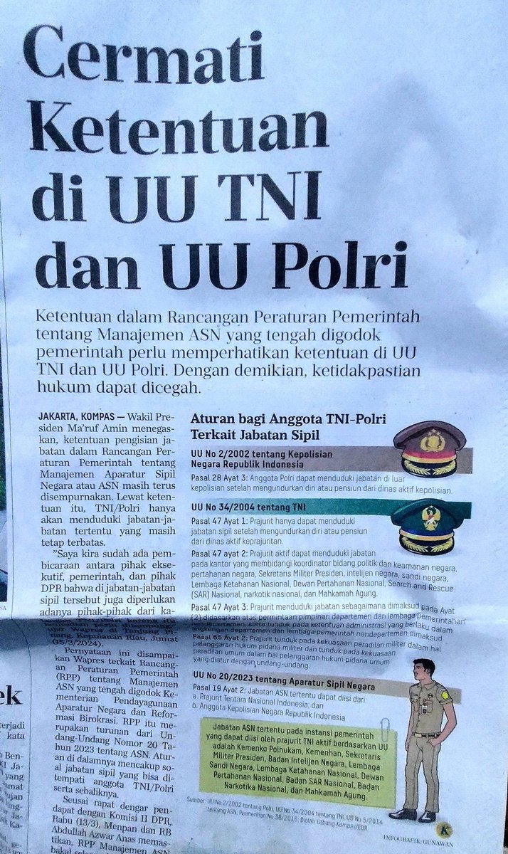 𝗱𝗶𝘃 (@dvrnt) on Twitter photo Di malam yang masih nuansa lebaran, saya hanya ikut sampaikan kalau redaksi <a href="/hariankompas/">Harian Kompas</a> sudah rutin menyuarakan keresahan ini sejak setahun sebelumnya. Bahkan jauh sebelum ramai penolakan yang tengah bergulir sekarang. Arsip Kompas, 16 Maret 2024. Di malam yang masih nuansa lebaran, saya hanya ikut sampaikan kalau redaksi <a href="/hariankompas/">Harian Kompas</a> sudah rutin menyuarakan keresahan ini sejak setahun sebelumnya. Bahkan jauh sebelum ramai penolakan yang tengah bergulir sekarang. Arsip Kompas, 16 Maret 2024.
