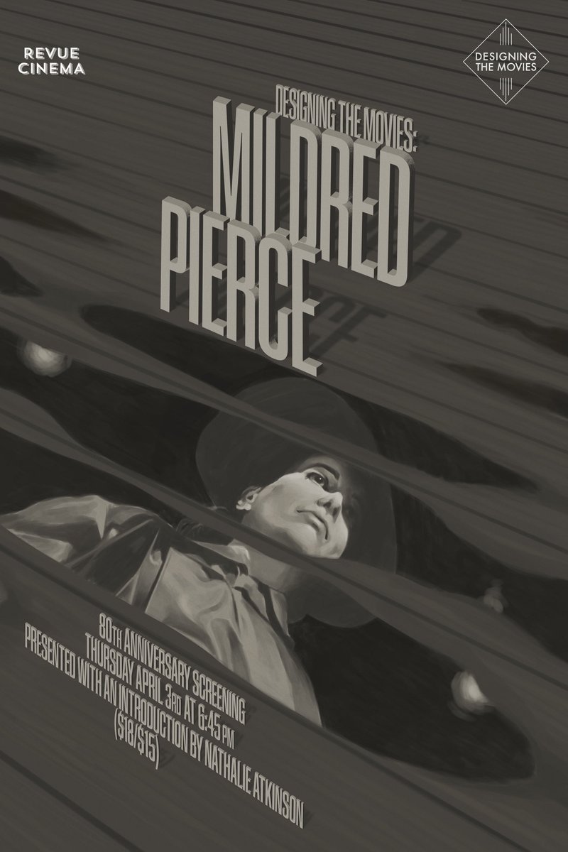 Ben Turner (@bturnerinfo) on Twitter photo Coming this Thursday to <a href="/RevueCinema/">Revue Cinema</a>
<a href="/DesigningMovies/">Designing the Movies</a> presents an 80th anniversary screening of the noir melodrama classic, MILDRED PIERCE.
It was a pleasure to create the poster for the event. Thank you to Serena and Nathalie for having me onboard!
revuecinema.ca/films/designin⊠Coming this Thursday to <a href="/RevueCinema/">Revue Cinema</a>
<a href="/DesigningMovies/">Designing the Movies</a> presents an 80th anniversary screening of the noir melodrama classic, MILDRED PIERCE.
It was a pleasure to create the poster for the event. Thank you to Serena and Nathalie for having me onboard!
revuecinema.ca/films/designinâŠ