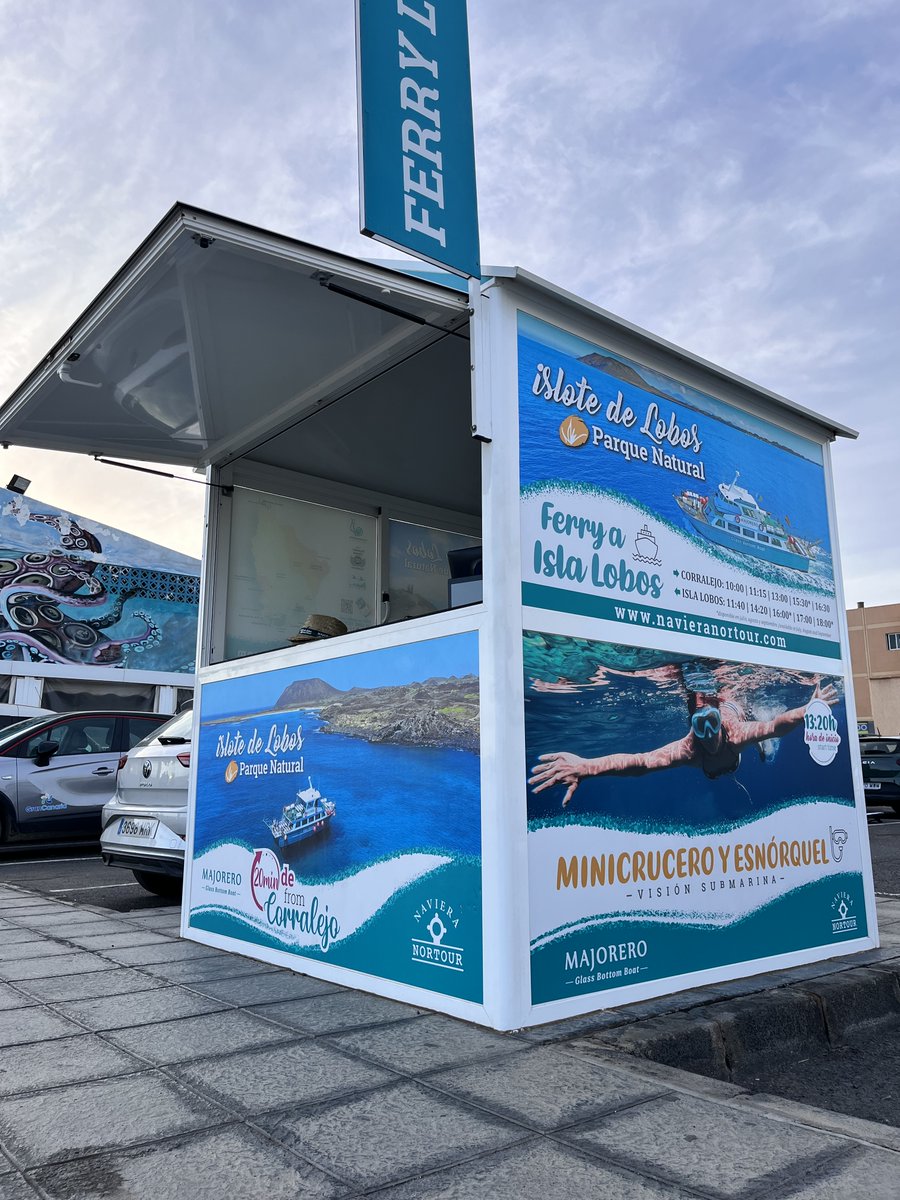 ⛴️🎟️ ¿Listo para tu próxima visita a la #IslaDeLobos? Consigue tus tickets para el #FerryMajorero en nuestro punto de venta ✨🌊 ¡Rápido, fácil y con el trato cercano de siempre! Te esperamos.

📍Ubicación: Entrada del Puerto de Corralejo.

#isladelobosferry #ferryaisladelobos