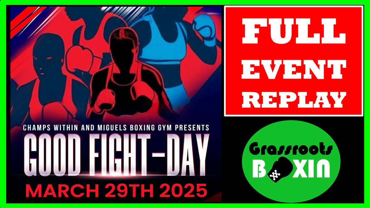 Full event replay now uploaded to the Grassroots BOXIN YouTube Channel. Link below 👇 

youtu.be/BgE97uZN4-A?si…