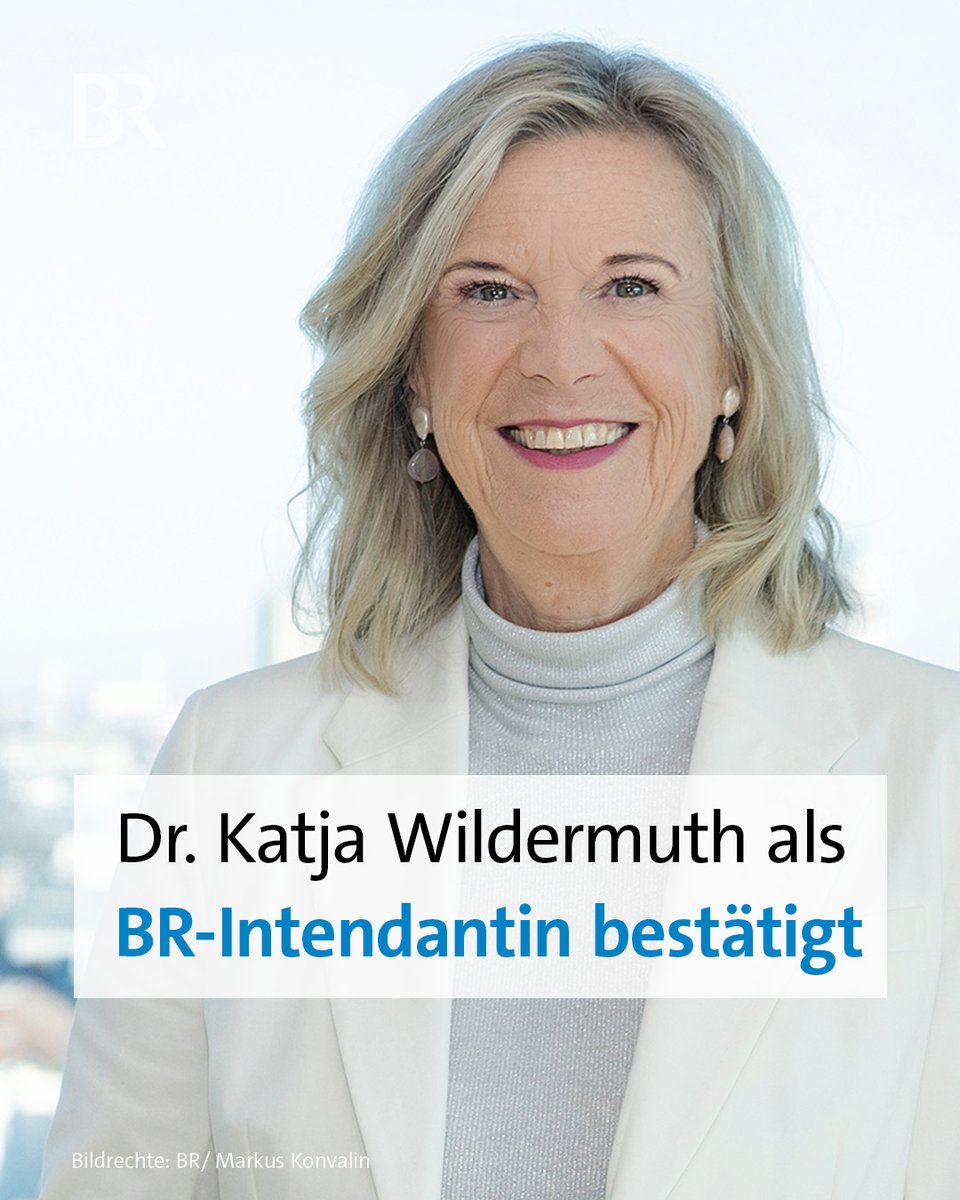 Der Rundfunkrat des Bayerischen Rundfunks hat Dr. Katja Wildermuth in seiner Sitzung vom 31. März als Intendantin des BR bestätigt. Ihre neue, dann zweite Amtszeit beginnt am 1. Februar 2026 und dauert fünf Jahre. ➡️ br.de/presse/inhalt/…