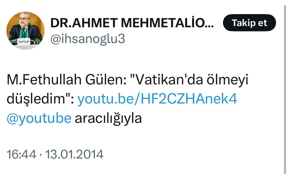#VolkanKonak’a “geberdi” diyen sözde Çatalca müftüsünün attığı şu tweetlere bakın.

Sıradan bir memur bu tweetleri atsaydı memuriyetten ihraç ile kalmaz, 6 yıl 3 ay hapis cezası alırdı.

Bu sözde müftü hakkında derhal adli ve idari işlem başlatılmalı. Memuriyetten derhal