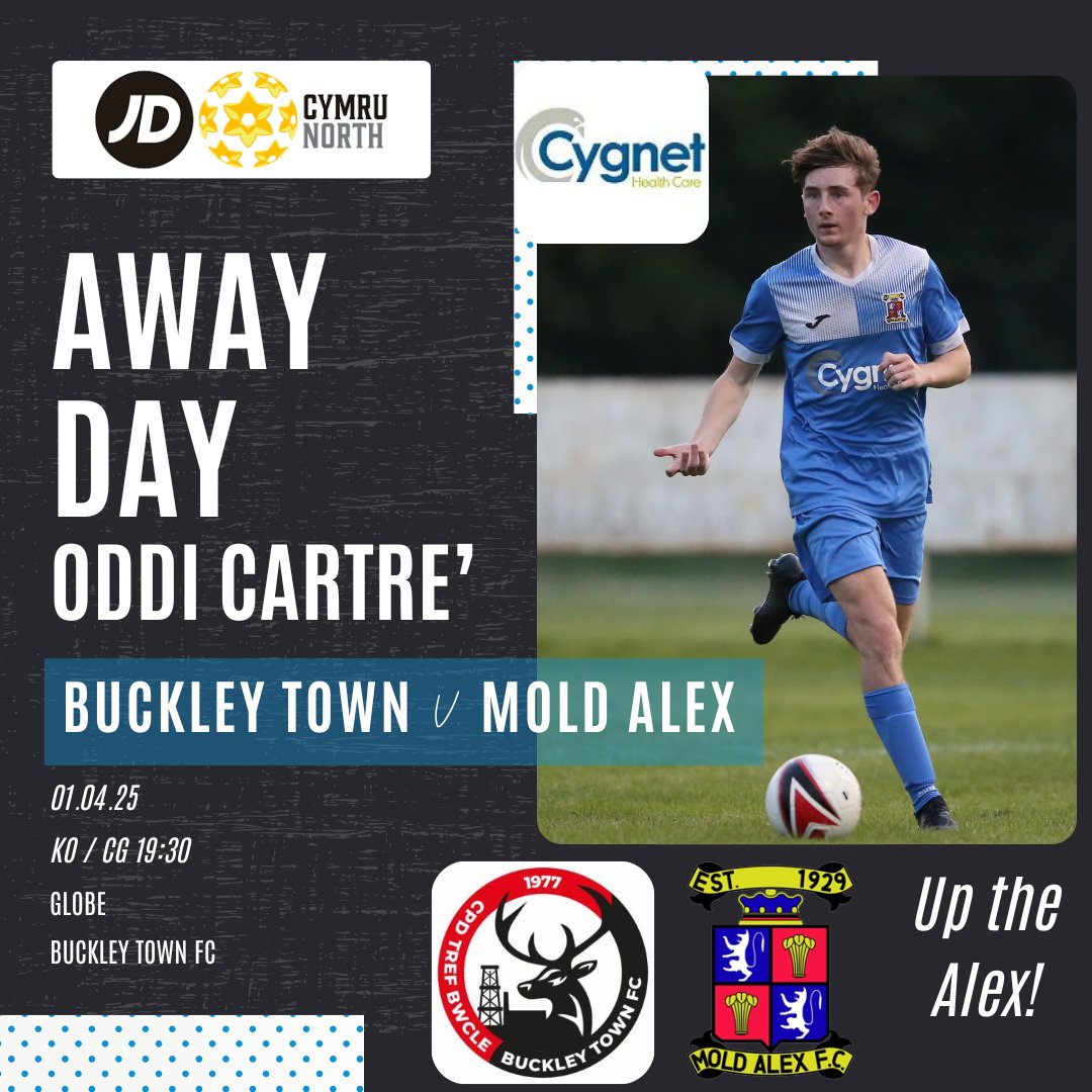 Mold Alex FC (@moldalexfc1929) on Twitter photo Next up for the Alex, we are in derby action tomorrow evening and face <a href="/BTFCofficial77/">Buckley Town Football Club | Up The Bucks!</a>
🏟The Globe
🏆#JDCymruNorth
⏰️19:30 KO
#UpTheAlex Next up for the Alex, we are in derby action tomorrow evening and face <a href="/BTFCofficial77/">Buckley Town Football Club | Up The Bucks!</a>
🏟The Globe
🏆#JDCymruNorth
⏰️19:30 KO
#UpTheAlex