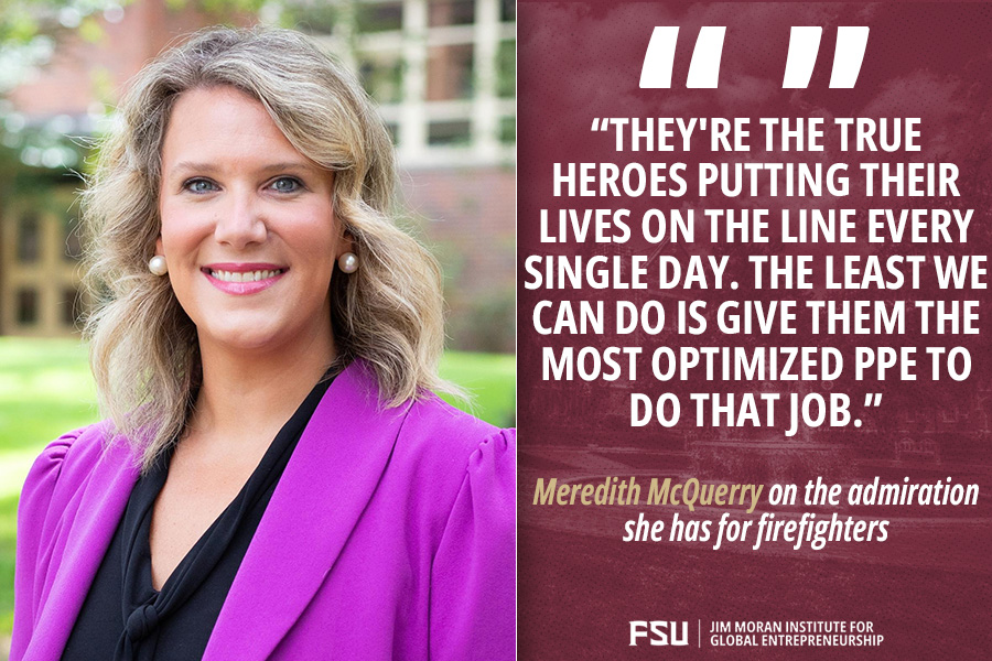 FSUResearch's tweet photo. As wildfires continue to grow in frequency and intensity, there is an urgent need for firefighters to stay better protected against their damaging effects.

@FloridaState ThermaNOLE Comfort Lab® Director Meredith McQuerry is providing groundbreaking research and innovative design that is making a difference in the firefighting community.

Read more here about her work ➡️ https://t.co/Ka0L2gLJoY

#FSUResearch | #FSUImpact