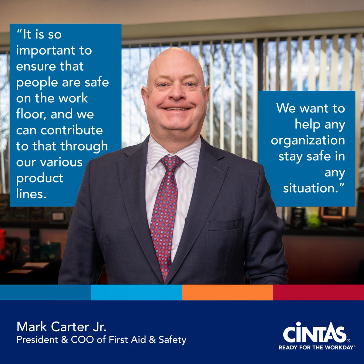 Cintas Corporation (@cintascorp) on Twitter photo Mark Carter, President & COO of Cintas First Aid & Safety, connects his passion for health and safety with local impact through organizations like <a href="/American_Heart/">American Heart Association</a> and <a href="/mercy_health/">Mercy Health</a>. Learn more about Mark and his role in this exclusive Q&A: cint.as/41XwboE Mark Carter, President & COO of Cintas First Aid & Safety, connects his passion for health and safety with local impact through organizations like <a href="/American_Heart/">American Heart Association</a> and <a href="/mercy_health/">Mercy Health</a>. Learn more about Mark and his role in this exclusive Q&A: cint.as/41XwboE