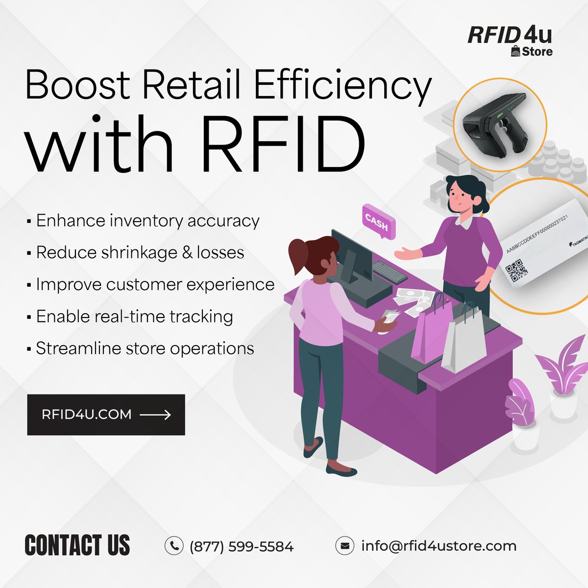 Retail success depends on speed, accuracy, and real-time visibility—and RFID technology is revolutionizing the industry!

Ready to unlock the power of RFID in your retail operations?

rfid4u.com/rfid-in-retail…

#RFID4u #RetailTechnology #SmartRetail