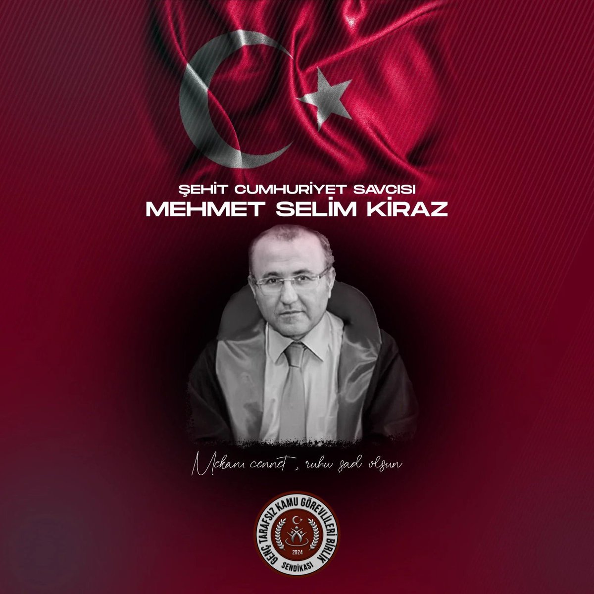 Cumhuriyet Savcımız Mehmet Selim Kiraz’ı, görevi başındayken uğradığı alçak terör saldırısının 10. yılında rahmet, minnet ve saygıyla anıyoruz.

Ruhu şad, mekânı cennet olsun.

🇹🇷🇹🇷🇹🇷