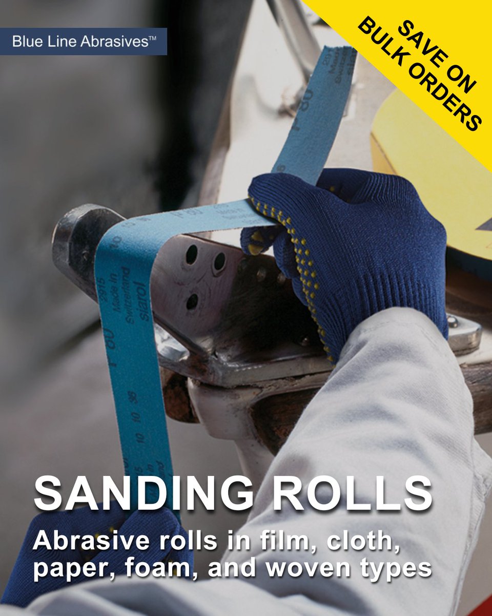 blabrasives's tweet image. Sanding rolls are an essential tool for various industries, providing the precision and efficiency you need for smooth, consistent finishes.

🔷 Shop our range today: bluelineabrasives.co.uk/product-catego…

#AbrasiveRolls #Abrasives #SandingSolutions #PrecisionSanding
