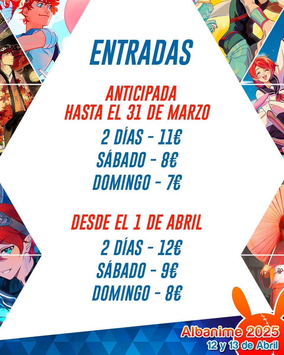 ¡Últimas horas para conseguir las entradas para Albanime 2025 a precio reducido!
albanime.com/entradas