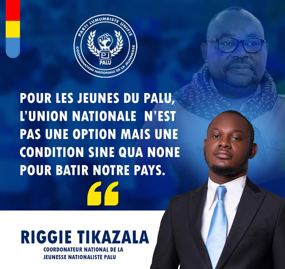 #Echo_Palu: pour les jeunes du <a href="/officiel_palu/">Parti Lumumbiste Unifié</a>, l’union nationale n’est pas une option mais une condition sine qua none pour bâtir notre pays. <a href="/Riggietikazala3/">Son Excellence 🇨🇩</a> <a href="/Didiermazenga/">Didier Mazenga</a>