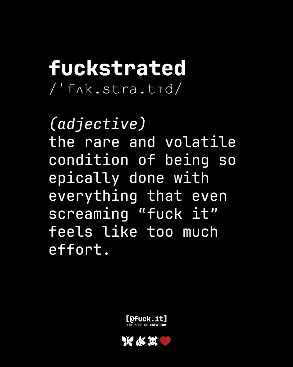 fuckitofc's tweet photo. don't poke the fuckstrated, it bites ⚠️
follow @fuckitofc for more.
EMAIL REDEFINED
deserve an address? check our website https://t.co/BIrhyPpr1T
#fuckstrated #zeroenergy #moodkiller #tootiredtogiveafuck
#mentalburnout #emotionalsnack #fuckitvibes #overit
#relatablequotes https://t.co/es08jLe5gq