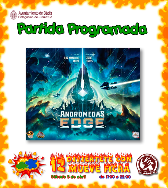 Hoy os anunciamos partidas de juegos temáticos con minis. En el #XIIDivierteteconMueveFicha tendremos estas partidas:
11:30 Andromeda's Edge
11:30 Firefly
17:00 Némesis, Expansión: Carnomorfos
5/4 en la Casa de la Juventud de Cádiz.
+info e inscripciones:
mueveficha.es/xii-diviertete…