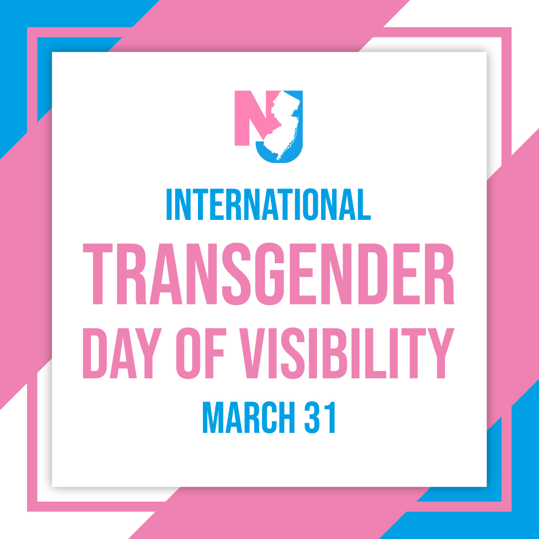 Trans rights are human rights. 🏳️‍⚧️

On #TransDayofVisibility, we celebrate our trans and non-binary neighbors and recommit to the fight for equality.

For support and resources, visit: transgender.nj.gov