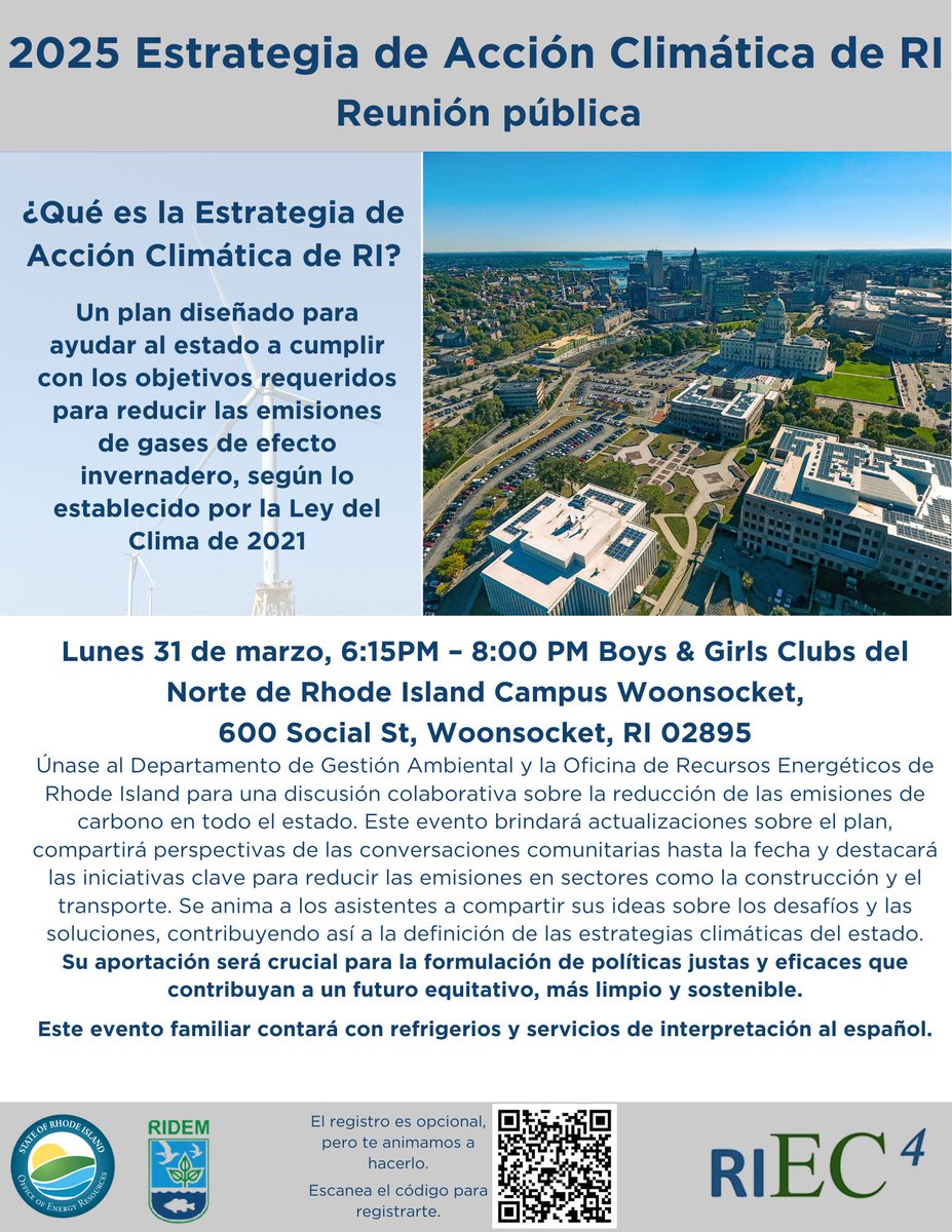 Rebuild Woonsocket (@rebuildwoon) on Twitter photo 🚨JOIN US!🚨
<a href="/RhodeIslandDEM/">Rhode Island Dept of Environmental Management</a> & <a href="/EnergyRI/">RhodeIslandOER</a> are holding a public meeting in Woony about the state Climate Action Strategy. They want your input on how we can decarbonize, & asked us to partner with them. It's tonight at the Boys & Girls Club (600 Social St), 6:15 – 8. See you there! 🚨JOIN US!🚨
<a href="/RhodeIslandDEM/">Rhode Island Dept of Environmental Management</a> & <a href="/EnergyRI/">RhodeIslandOER</a> are holding a public meeting in Woony about the state Climate Action Strategy. They want your input on how we can decarbonize, & asked us to partner with them. It's tonight at the Boys & Girls Club (600 Social St), 6:15 – 8. See you there!