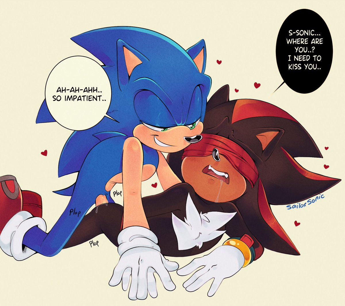 blindfold pt.2 
#sonadow #shadonic #Sonadownsfw