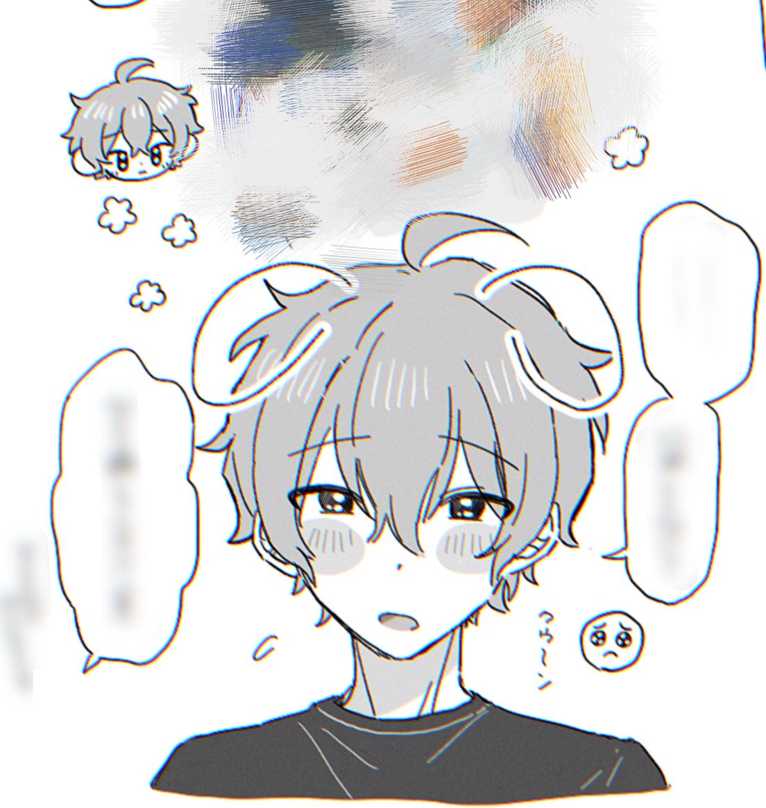 別垢で描いたこいぬのゆ介くんかわいいでしょお〜 