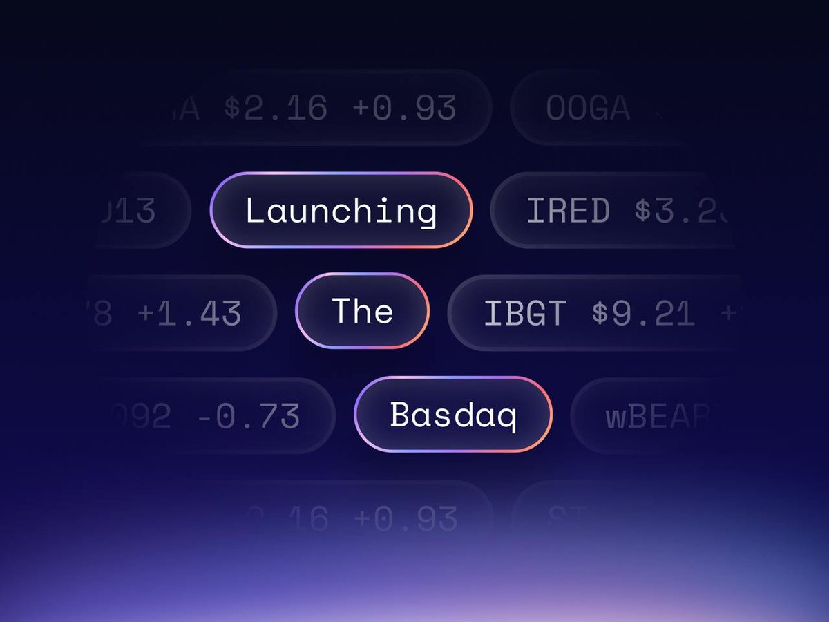 The Basdaq is officially open for trading! 

In the thread below we’ll quickly review initial features to maximize your edge trading onchain.

Find an invite code to start trading!
