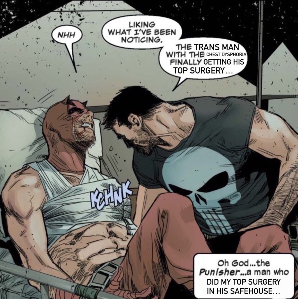 happy trans day of visibility. it was rlly kind of frank to do his top surgery for him 🏳️‍⚧️