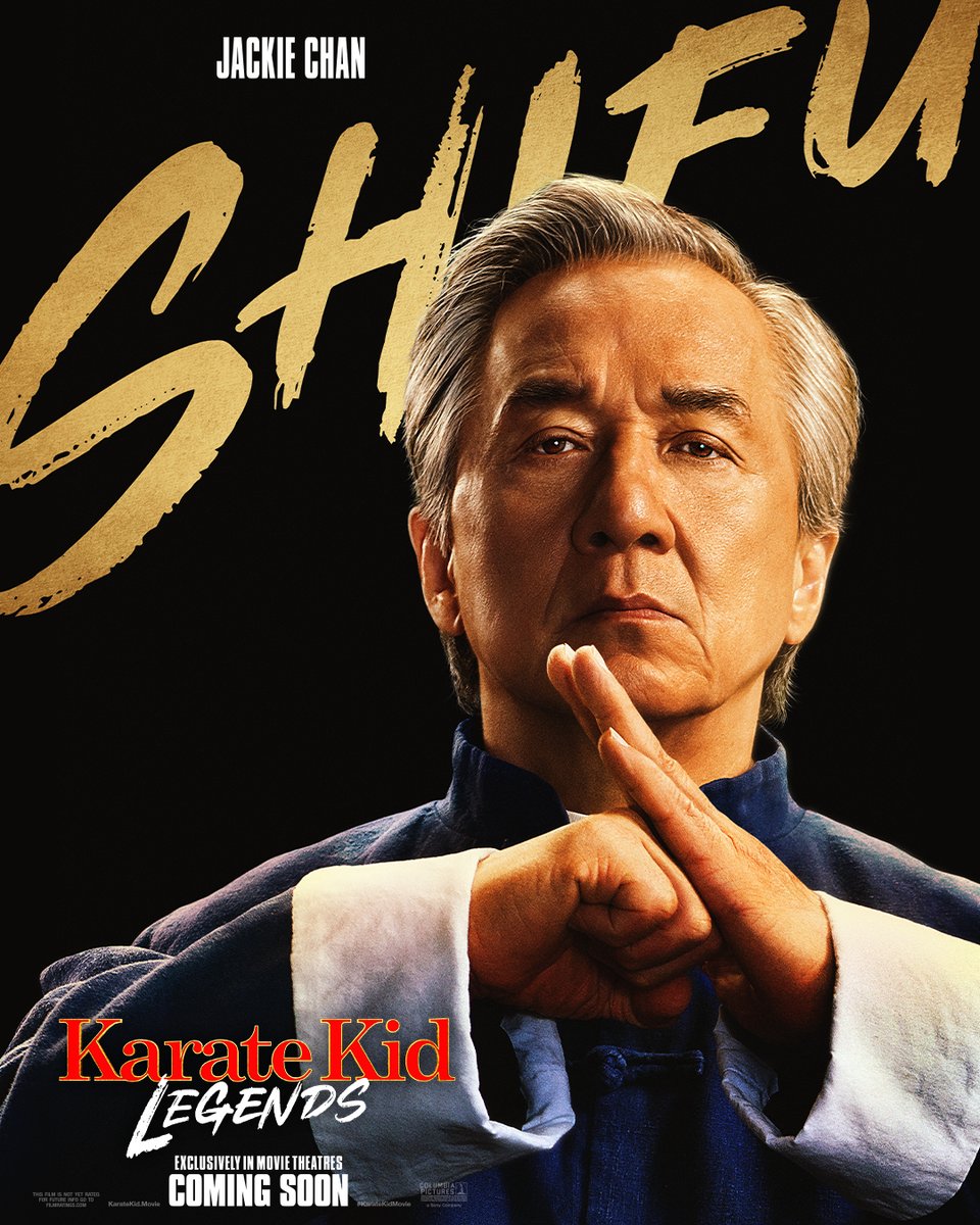 Jackie Chan is Han Shifu.

Karate Kid: Legends is coming soon exclusively to movie theatres. #KarateKidMovie

New trailer TOMORROW.