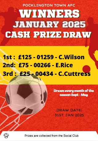 PockTownAFC's tweet photo. Congratulations to the Winners of our March club fundraising Lottery draw👏👏
Your prizes are available to collect from the bar, we really do appreciate your support for the club &amp; well done on your win
We've also included the last 3 results for your info
#APAW
#ptafc
🔴⚫🔴⚫ https://t.co/Gsl1Zpn24g
