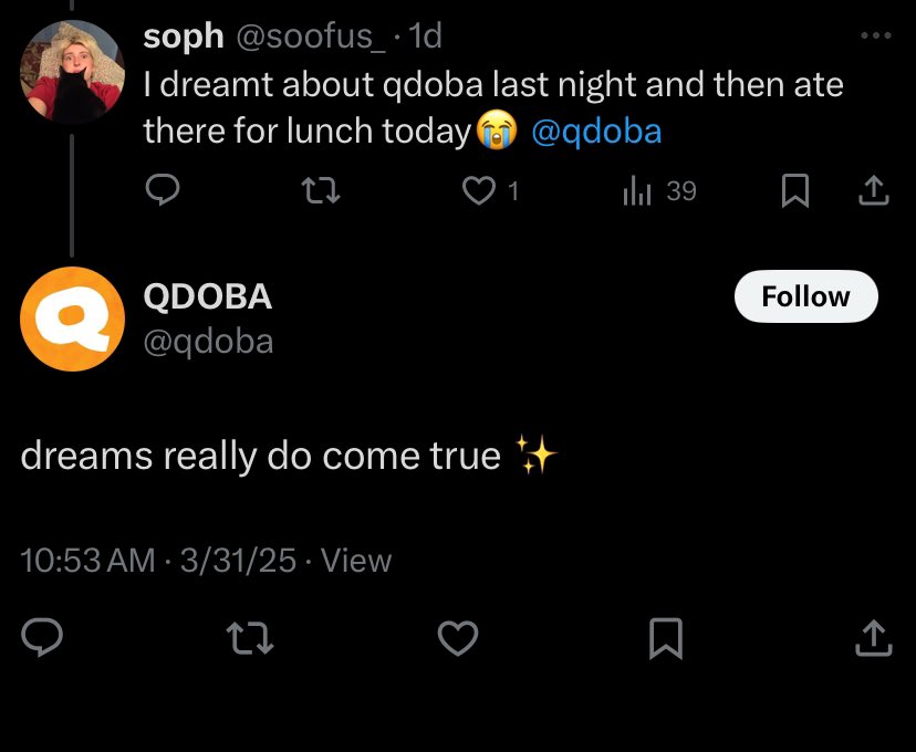 GOT NOTICED BY QDOBA I WIN LIFE