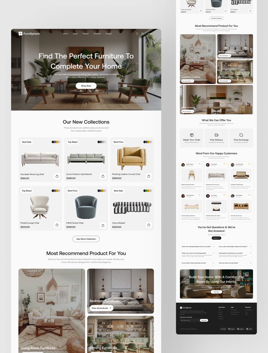 Abmankendrick's tweet image. Minimal Furniture Landing Page Design πͺ
Doesn't it look smooth?