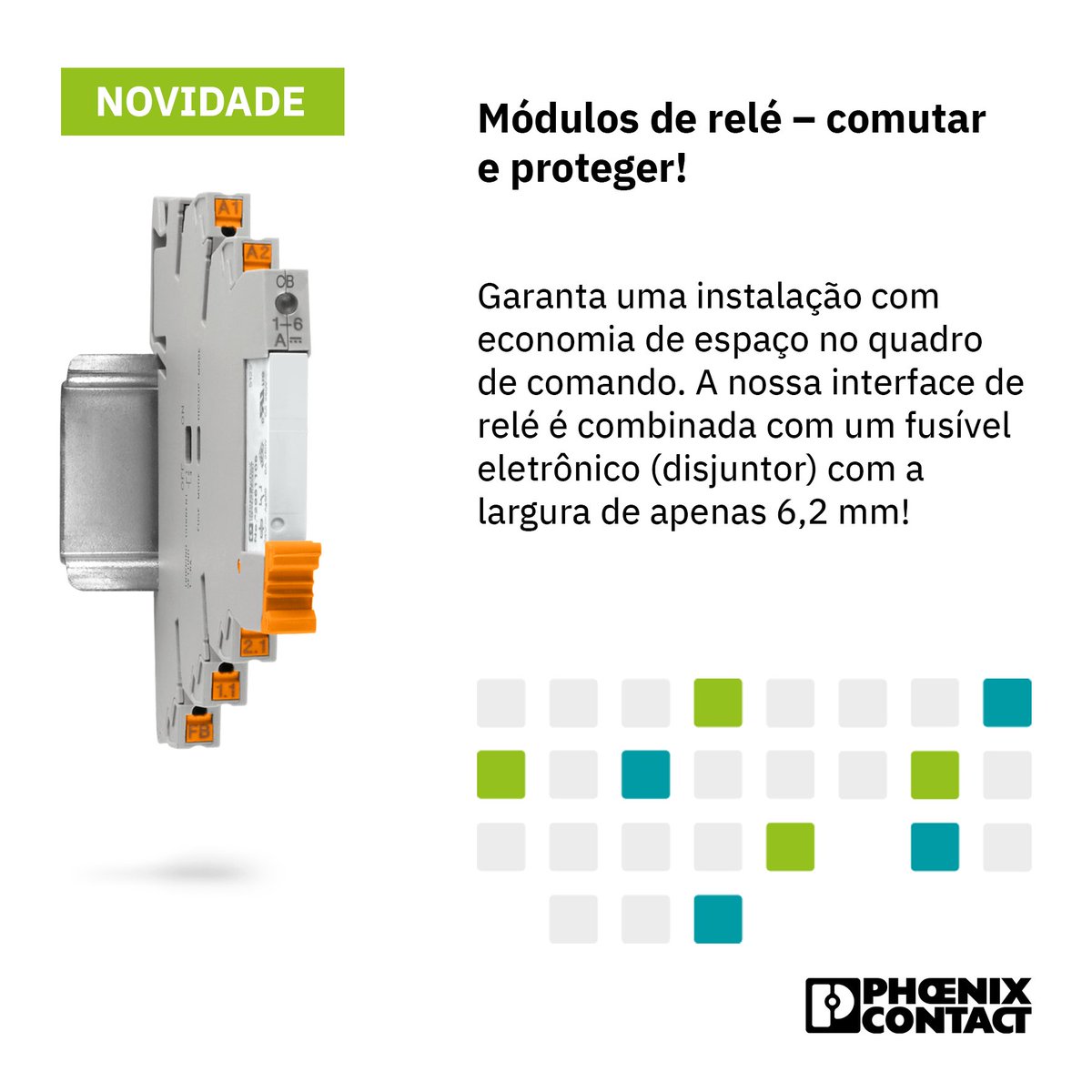 pxcbrasil's tweet image. O PLC-INTERFACE oferece a combinação inovadora de interface de relé e fusível eletrônico (disjuntor) em uma largura de apenas 6,2 mm, para mais espaço no quadro de comando. 

Saiba mais: phoenixcontact.com/pt-br/product-…

#ModuloRele #PLCinterface #PhoenixContact