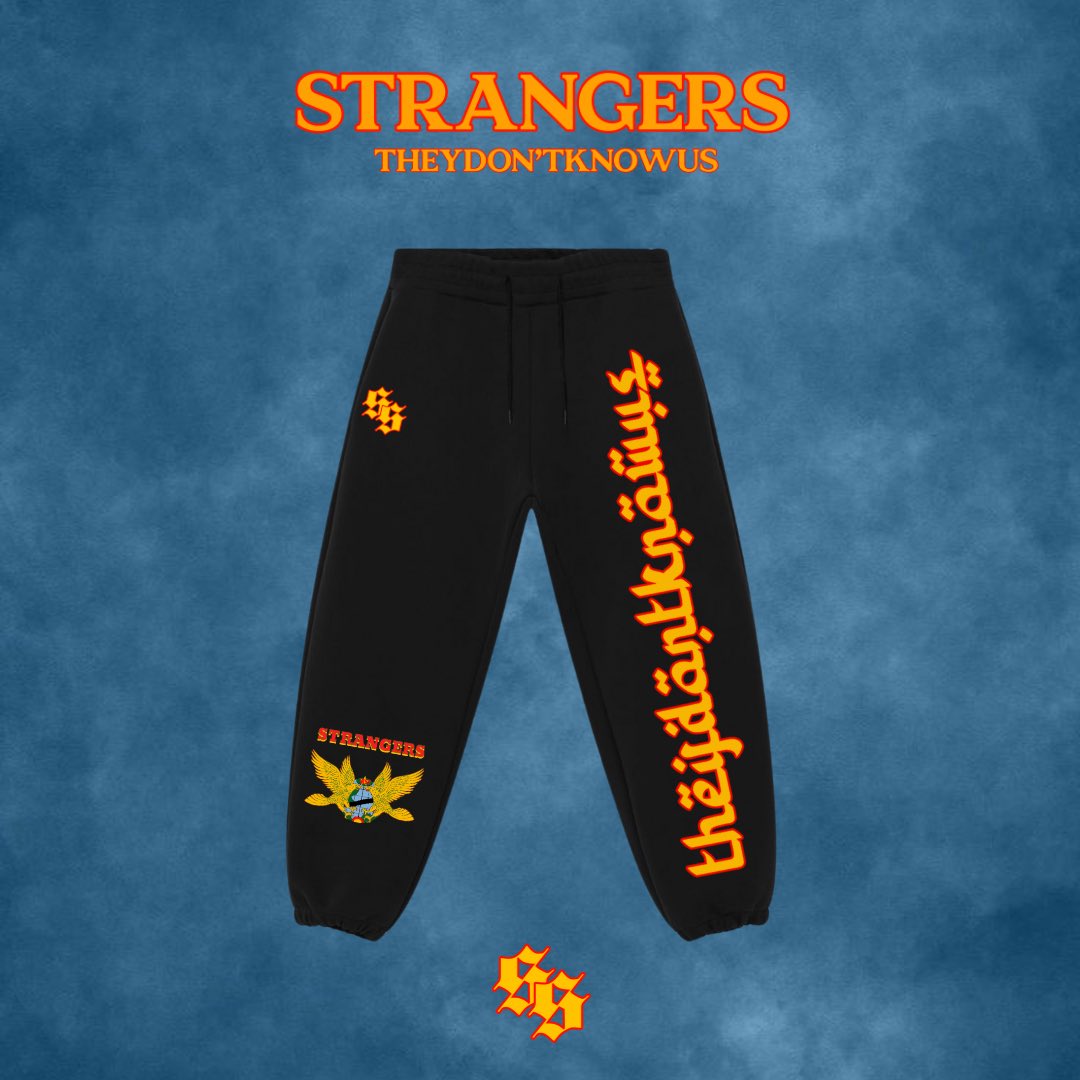strangerstdku's tweet image. STRANGERS TDKU SWEATPANTS 

COLOR : BLACK
