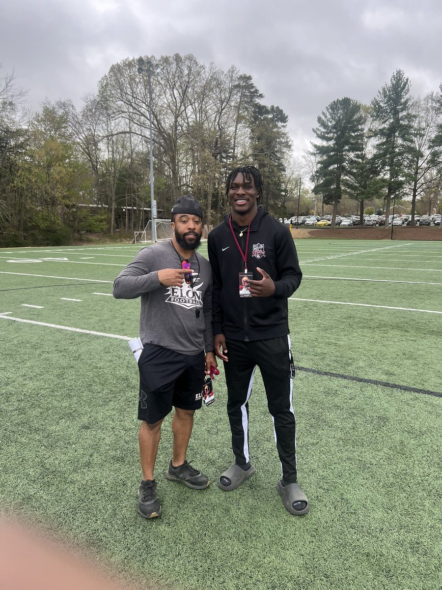AmareCooke1's tweet photo. Had fun @ElonFootball spring practice wonderful time and environment love the competition
@CoachHarris20 @CoachDBattle @WF_CougarFball @Coach_Jenks @scottlove30 https://t.co/4zKVfci7fi