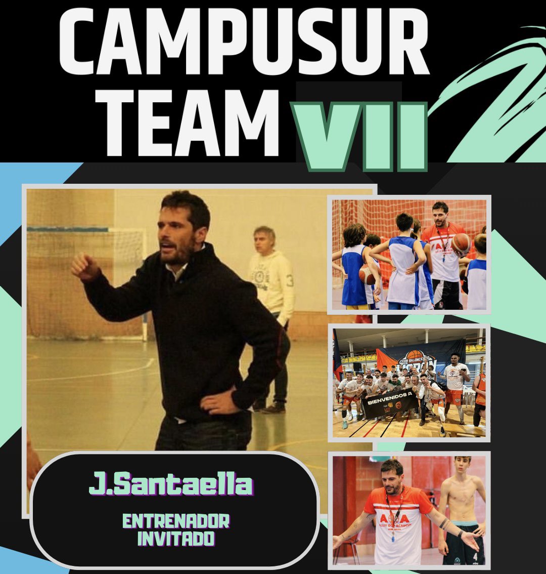 J. Santaella, será uno de nuestros Entrenadores invitados. Dilatada experiencia en ligas FEB. Un lujo para nuestros CAMPERS. 👉🏻 forms.gle/GQVZmhaspH3Vbn…
📱689917010 - 617397089
📧campusurteamreborn@gmail.com