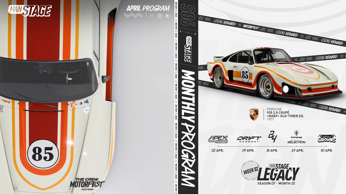 TheCrewGame's tweet image. This Month in #TheCrewMotorfest

🐟 April 1st GR
🚗 BMW M4 Red Bull DriftBrothers Ed.
🇸🇪 Koenisgegg week
✈️ Did you say jet? 🤔