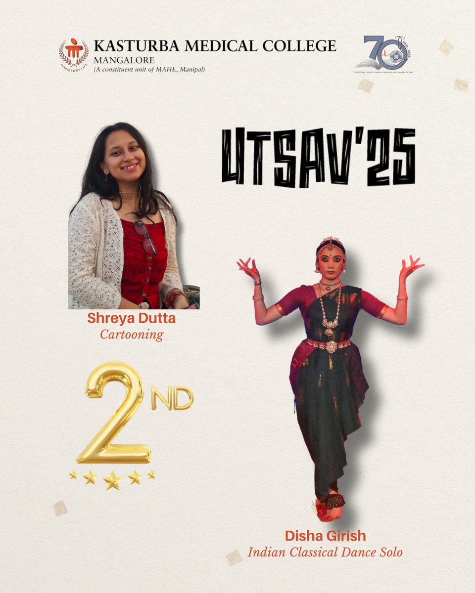KMC_Mangalore's tweet image. 🌟 KMC Mangalore bags 2nd Runners-Up at Utsav 2025, MAHE’s intercollegiate cultural fest!

Huge congratulations to all our performers for their spirit and creativity!

#KMCMangalore #Utsav2025 #MAHECulturalFest #TalentUnleashed #ProudMoment
