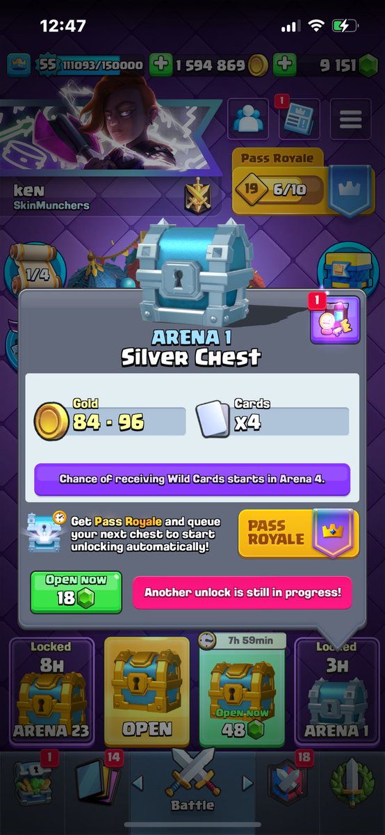 RebuiltBuck's tweet photo. Rip to my arena 1 silver chest I’ve kept since I first started playing, @ClashRoyale I don’t think I will recover from this… https://t.co/cn9ilHJ9TM