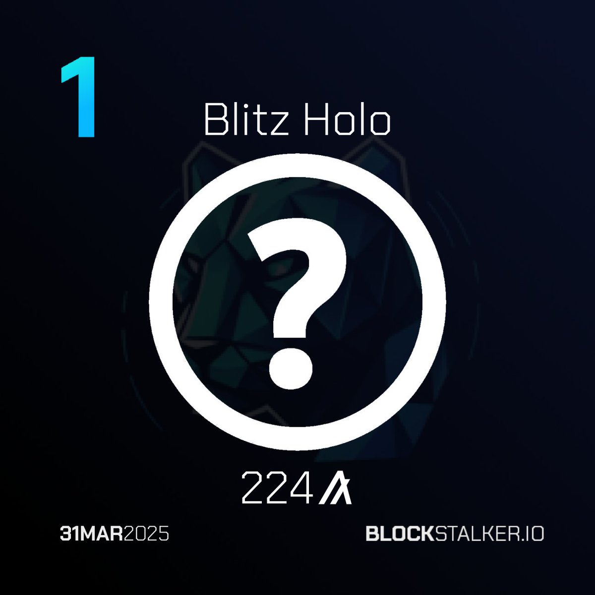 BlockStalkerBot's tweet image. BlockStalker.IO Daily Digest
Top 3 NFT Sales 🖼️
└ 🥇 Blitz Holo
└ 🥈 Psychomenice
└ 🥉 Wooden Pendant
