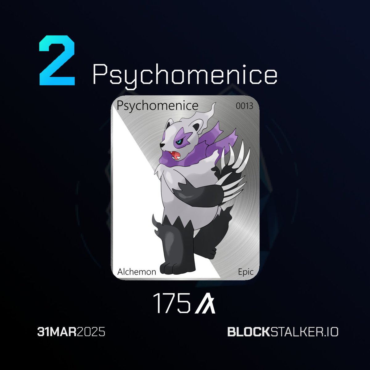 BlockStalkerBot's tweet image. BlockStalker.IO Daily Digest
Top 3 NFT Sales 🖼️
└ 🥇 Blitz Holo
└ 🥈 Psychomenice
└ 🥉 Wooden Pendant