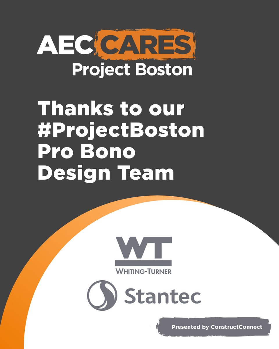 Shoutout to <a href="/Stantec/">Stantec</a> and Whiting Turner—our pro bono design team for #AECCaresProjectBoston!

Their creativity and dedication are helping us transform the <a href="/charitiesboston/">Catholic Charities</a> Teen Center into a safe, empowering space for Boston’s youth.

#ConstructionCares #GivingBack