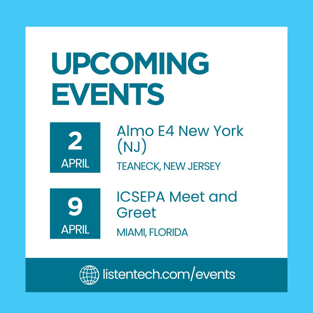 We are excited to be participating in the following upcoming events. We invite you to stop by and connect with us— we look forward to seeing you there! 

#AVEvents #AVTweeps #AssistiveTechnology #AssistiveListening #ProAV