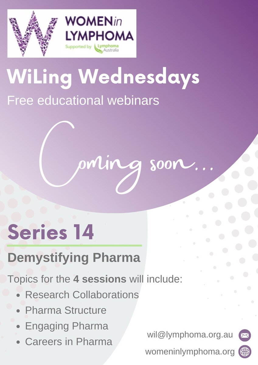 Hello WiL members,
Our next series of webinars is coming very soon (starting April 16). On behalf of the WiL Steering Committee, we hope you will be able to join us!