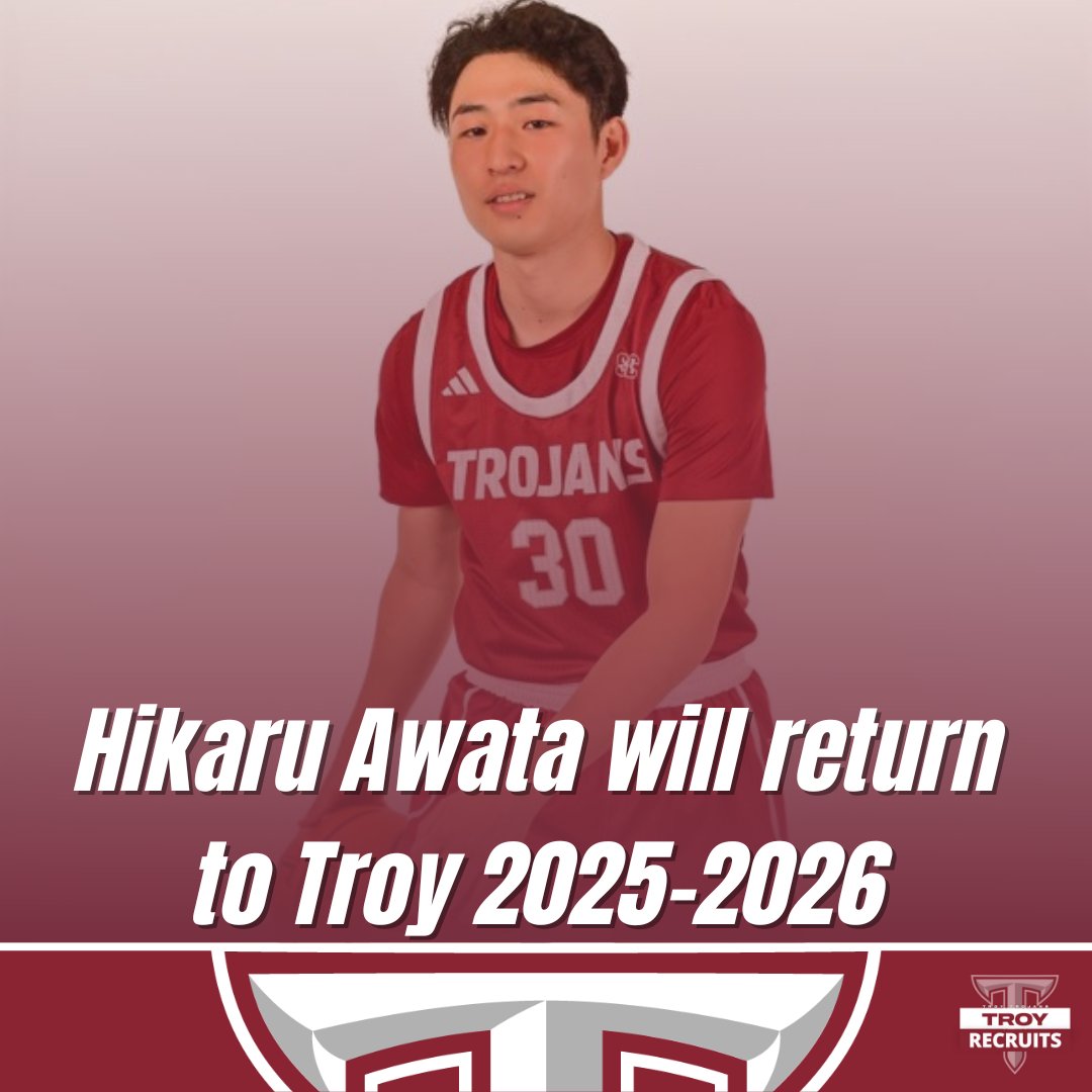 BREAKING: Troy Freshmen Guard 5'8 154lbs Hikaru Awata will return to Troy <a href="/TroyTrojansMBB/">Troy Trojans MBB</a> for the 2025-2026 season per <a href="/troy_report/">TroyReport</a>

<a href="/hikaru_awt/">Hikaru Awata</a> 

#TroyTrojans #TroyRecruits #TroyReport