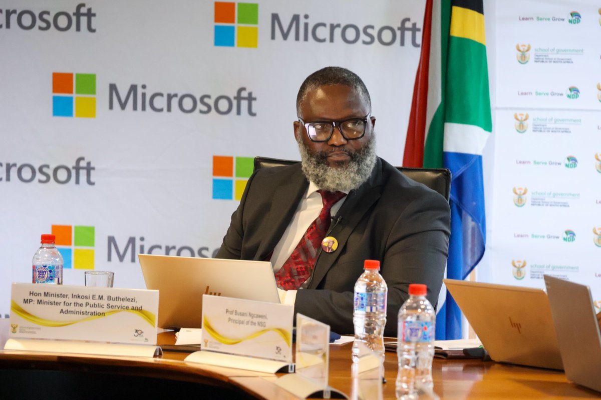 📸 | IN PICS

This afternoon, Minister Inkosi Mzamo Buthelezi led the signing of a memorandum of agreement between the National School of Government and Microsoft South Africa premised on capacitating public servants with digital skills.

The NSG is embarking on a journey to