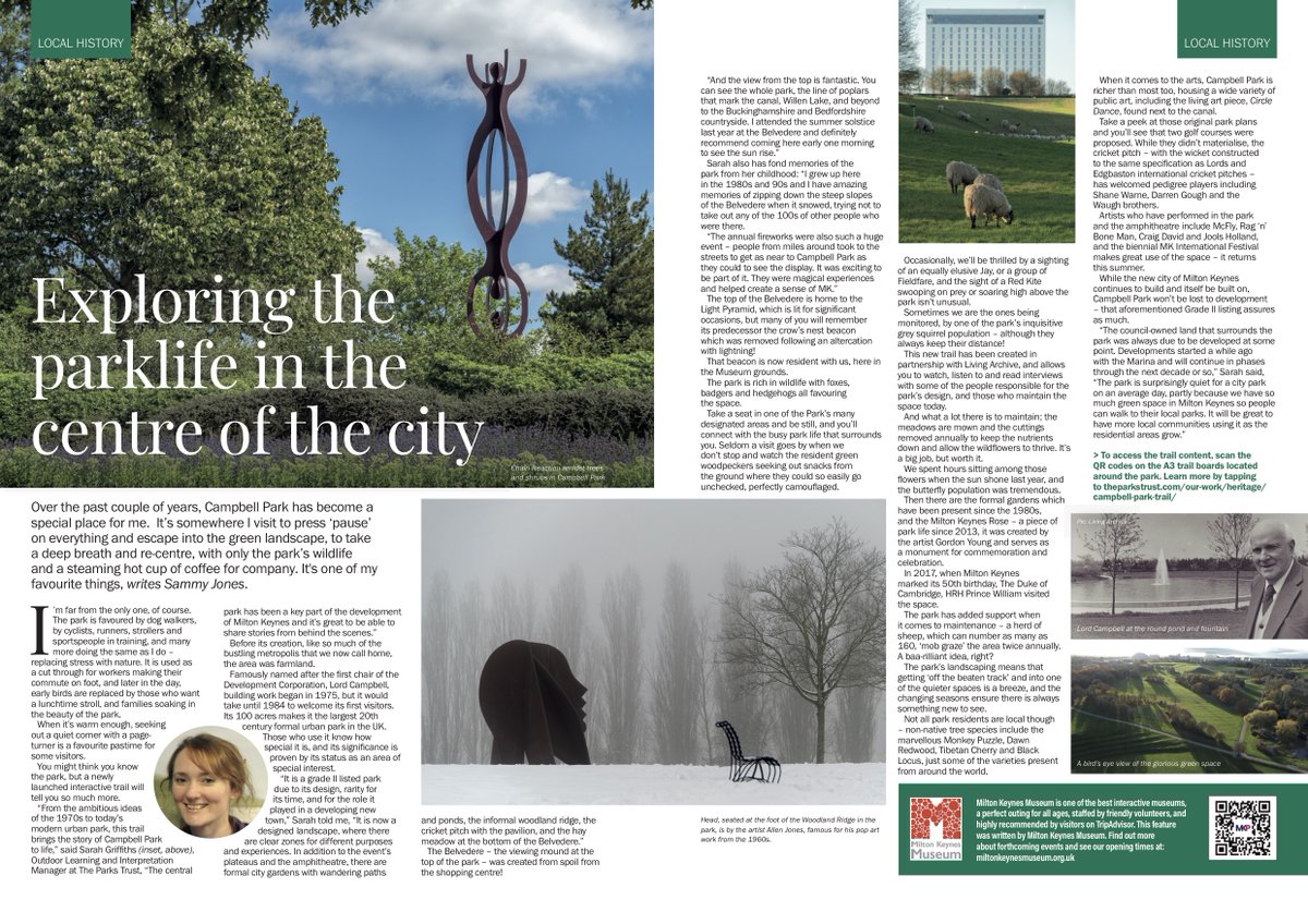 Milton Keynes Museum (@mkmuseum) on Twitter photo In this month's <a href="/pulsemagazines/">Pulse Magazine</a>, our feature looks at a more recent addition to our landscape.
Sammy Jones speaks with Sarah Griffiths, Outdoor Learning and Interpretation Manager <a href="/TheParksTrust/">The Parks Trust</a>, about the history of Campbell Park.
Thank you for the continued support, Pulse ❤ In this month's <a href="/pulsemagazines/">Pulse Magazine</a>, our feature looks at a more recent addition to our landscape.
Sammy Jones speaks with Sarah Griffiths, Outdoor Learning and Interpretation Manager <a href="/TheParksTrust/">The Parks Trust</a>, about the history of Campbell Park.
Thank you for the continued support, Pulse ❤