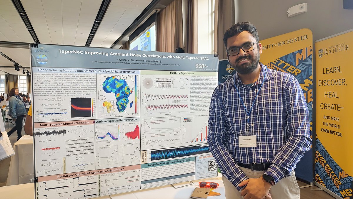 UofRDataSci's tweet image. We are extremely proud of our #GIDSAI student Snigdha Shrivastav &apos;25 (MS) and alumnus Sayan Swar &apos;23 (MS) who participated in last Friday&apos;s @UofR  AS&amp;amp;E Graduate Research Day poster symposium! 👏 

Congratulations to Snigdha, who won the People’s Choice Award for her poster!🙌