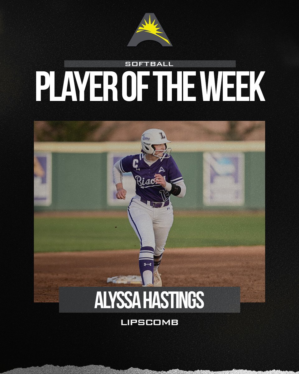 Atlantic Sun Conference (@asunsports) on Twitter photo Allison Benning and Alyssa Hastings claim this week's #ASUNSB Player of the Week honors! ๐ฅ๐คฉ
<a href="/OspreySB/">UNF Softball</a> x <a href="/LipscombSB/">Lipscomb Softball</a>
๐asunsports.org/news/2025/3/31โฆ Allison Benning and Alyssa Hastings claim this week's #ASUNSB Player of the Week honors! ๐ฅ๐คฉ
<a href="/OspreySB/">UNF Softball</a> x <a href="/LipscombSB/">Lipscomb Softball</a>
๐asunsports.org/news/2025/3/31โฆ