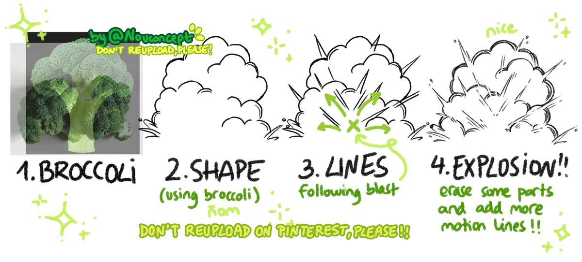 how to draw explosion 💥🥦 (very silly art tip!!)