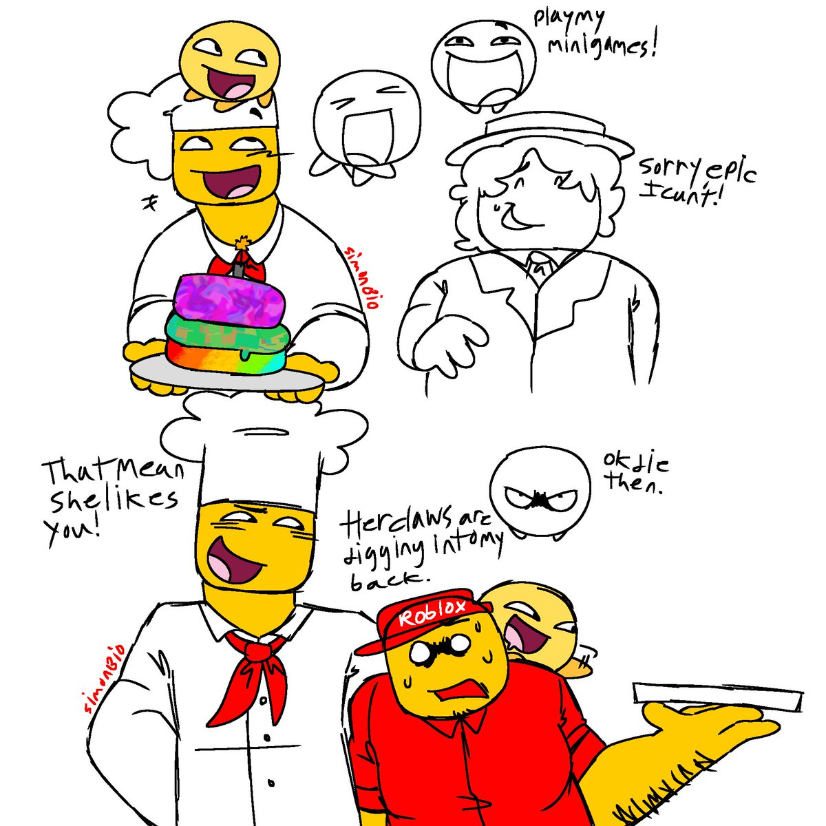 CornmealOR's tweet image. Sure stuff ig I like the epic face #robloart #robloxart