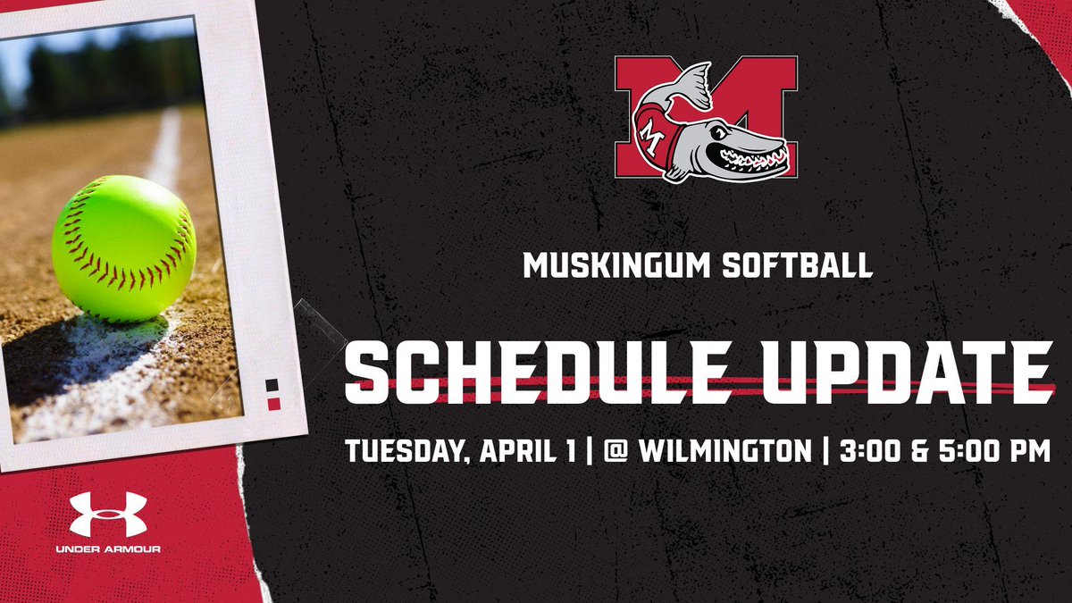 Muskingum Athletics (@fightingmuskies) on Twitter photo The Muskingum softball doubleheader against Wilmington, originally scheduled for Wednesday, April 2, has been moved to Tuesday, April 1, due to weather. The games will start at 3:00 and 5:00 p.m. #DefendTheM <a href="/brandonhannahs/">Brandon Hannahs</a> <a href="/WHIZscores/">WHIZ Sports</a> <a href="/DresdenBuzz/">dresdenbuzz</a> <a href="/AVCSCORES/">AVC Sports</a> <a href="/MuskingumUnivSB/">Muskingum Softball</a> The Muskingum softball doubleheader against Wilmington, originally scheduled for Wednesday, April 2, has been moved to Tuesday, April 1, due to weather. The games will start at 3:00 and 5:00 p.m. #DefendTheM <a href="/brandonhannahs/">Brandon Hannahs</a> <a href="/WHIZscores/">WHIZ Sports</a> <a href="/DresdenBuzz/">dresdenbuzz</a> <a href="/AVCSCORES/">AVC Sports</a> <a href="/MuskingumUnivSB/">Muskingum Softball</a>