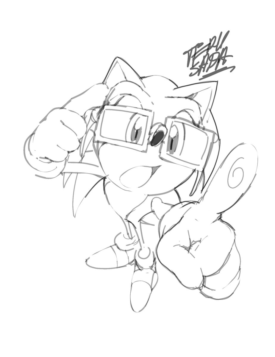 Sonic in glasses for <a href="/9RaviOlly/">9OLLY</a>