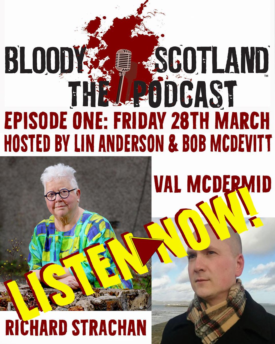 Bloody Scotland (@bloodyscotland) on Twitter photo Have you had a chance to check out <a href="/valmcdermid/">Val McDermid</a> and <a href="/RWStrachan1977/">Richard Strachan</a> on the first episode of our podcast yet? You can listen on most of the main platforms. Or, click this link bloodyscotland.podbean.com Have you had a chance to check out <a href="/valmcdermid/">Val McDermid</a> and <a href="/RWStrachan1977/">Richard Strachan</a> on the first episode of our podcast yet? You can listen on most of the main platforms. Or, click this link bloodyscotland.podbean.com